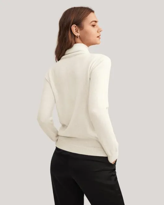 Pure Cashmere Turtleneck Sweater For Women Women Lilysilk Knitwear