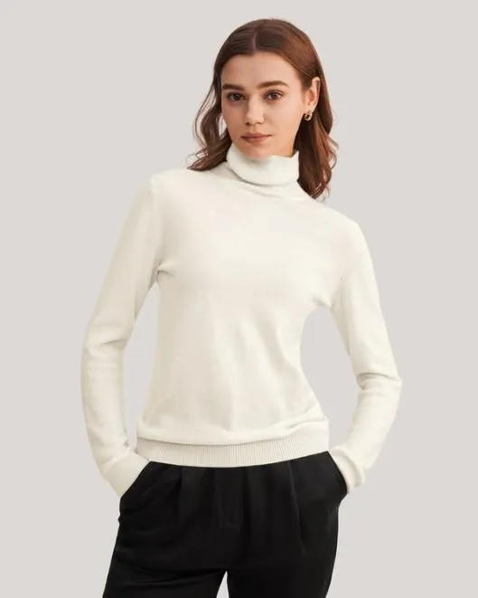 Pure Cashmere Turtleneck Sweater For Women Women Lilysilk Knitwear