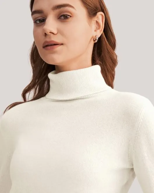 Pure Cashmere Turtleneck Sweater For Women Women Lilysilk Knitwear