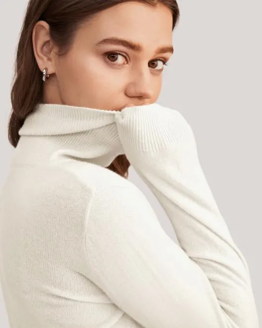 Pure Cashmere Turtleneck Sweater For Women Women Lilysilk Knitwear