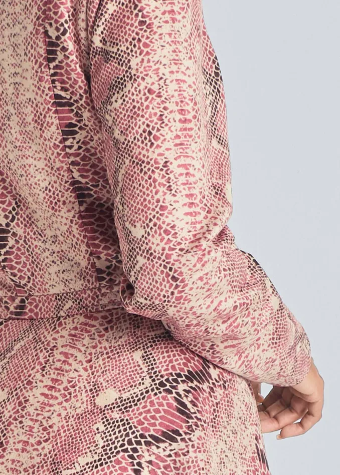PYTHON PRINT JACKET Pink Multi Women VENUS Faux Leather