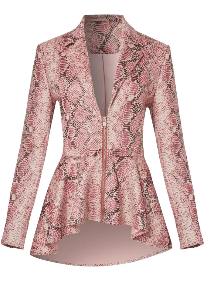 PYTHON PRINT JACKET Pink Multi Women VENUS Faux Leather