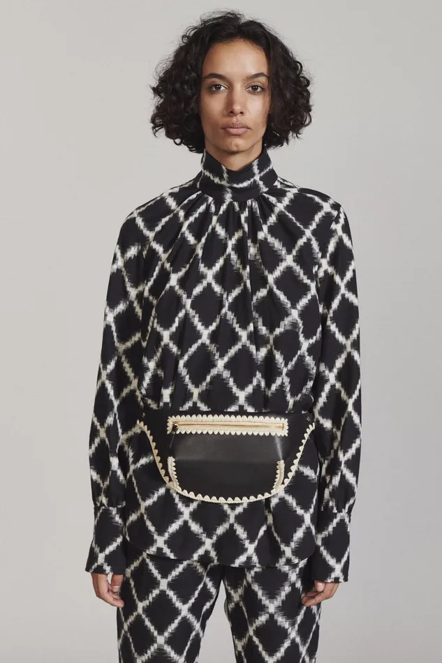 Rachel Comey Bags Women Ante Leather Crochet Fannypack Blacknatural Rachel Comey Bags Women Ante Leather Crochet Fannypack Blacknatural