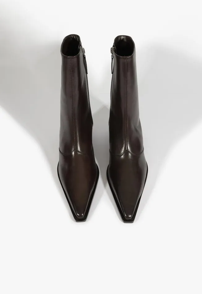 Raffaela Mid Bootie Dark Brown Women Schutz Shoes Booties