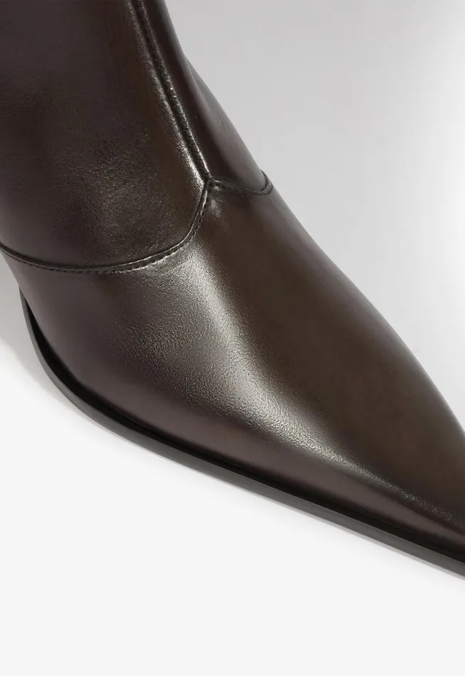 Raffaela Mid Bootie Dark Brown Women Schutz Shoes Booties