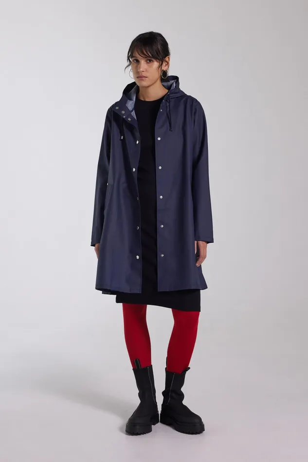 Raincoats Women Stutterheim Mosebacke Lightweight Raincoat Navy