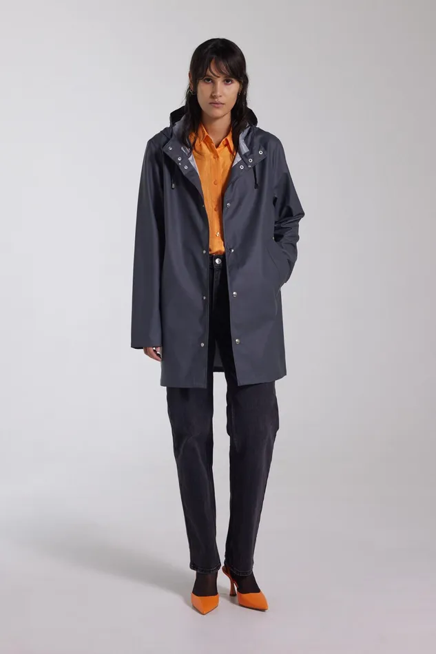Raincoats Women Stutterheim Stockholm Lightweight Raincoat Charcoal
