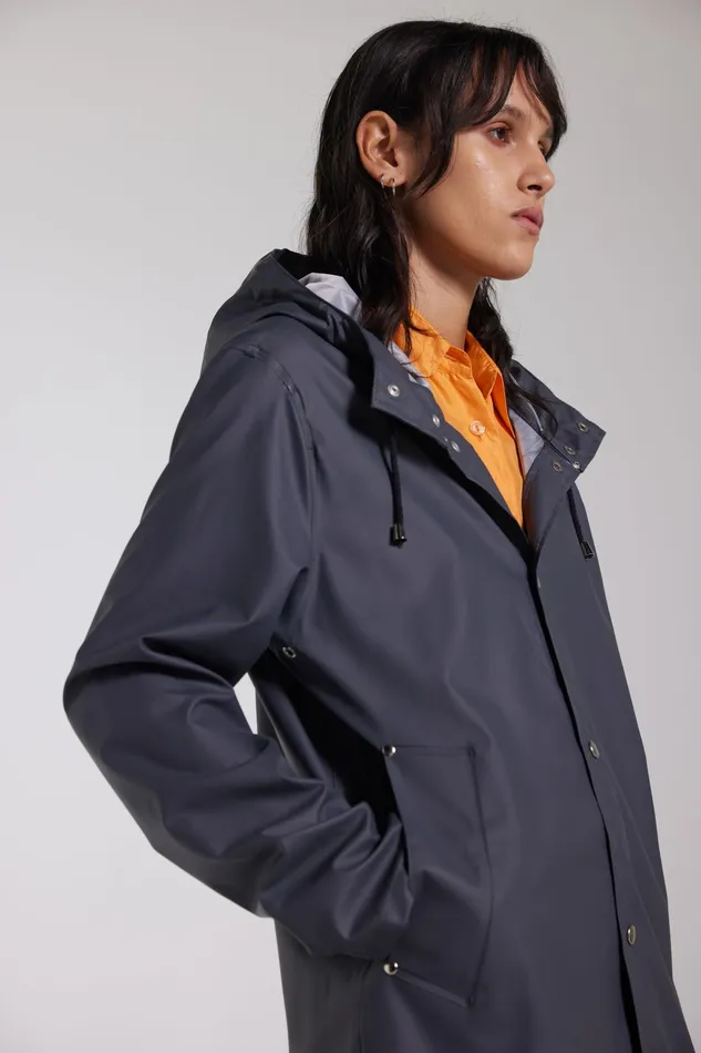 Raincoats Women Stutterheim Stockholm Lightweight Raincoat Charcoal