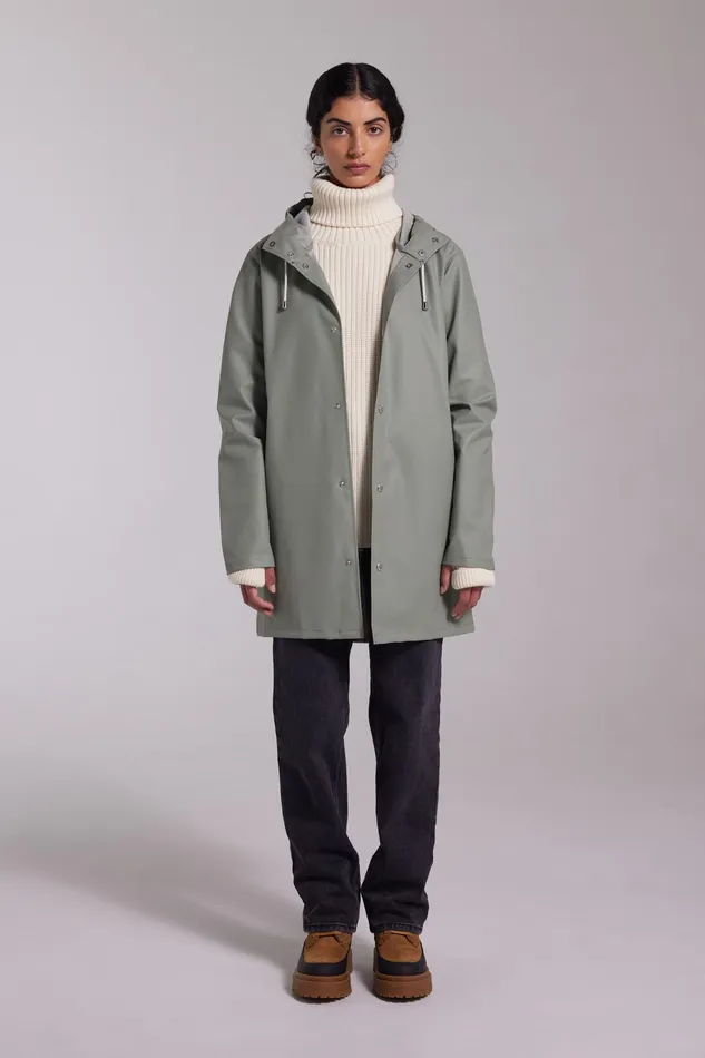 Raincoats Women Stutterheim Stockholm Lightweight Raincoat Khaki Green