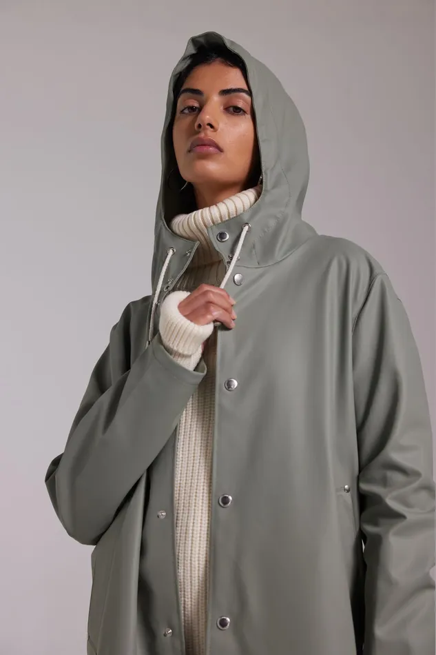 Raincoats Women Stutterheim Stockholm Lightweight Raincoat Khaki Green