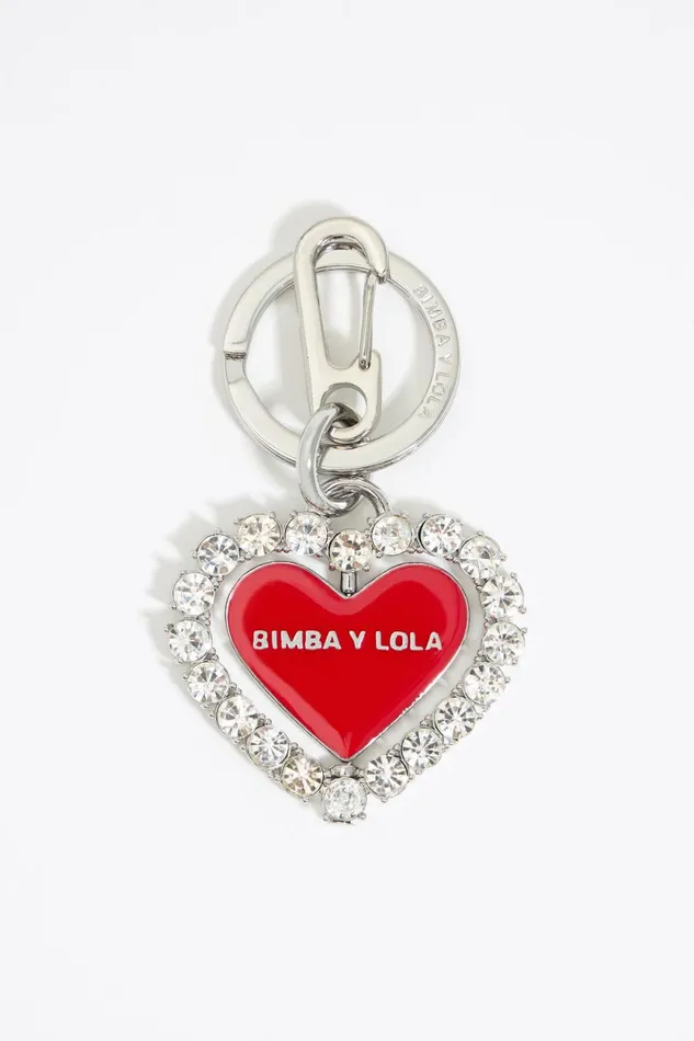 Red Crystals Heart Key Ring Red Women Bimba Y Lola Key Rings