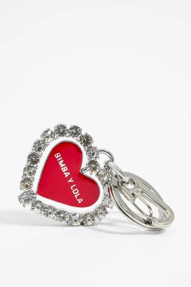 Red Crystals Heart Key Ring Red Women Bimba Y Lola Key Rings