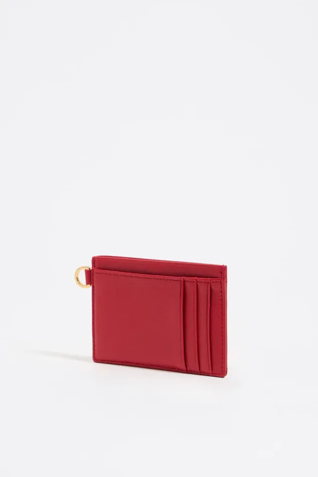 Red Leather Card Holder Red Women Bimba Y Lola Card Holders