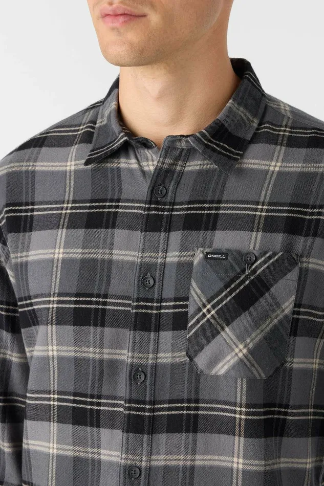 REDMOND PLAID STANDARD FIT LONG SLEEVE SHIRT Graphite Men O039NEILL Clothing