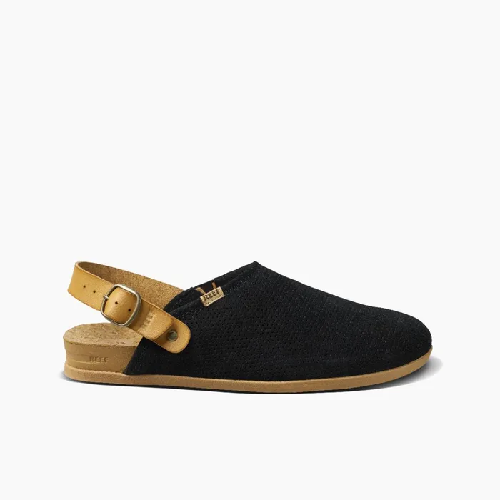 Reef Clogs Cushion Sage Suede Black 8211 Women