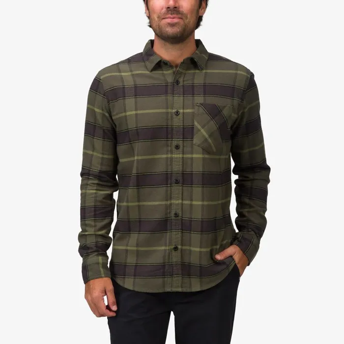 Reef Outerwear Anders Long Sleeve Woven Shirt Thyme 8211 Men