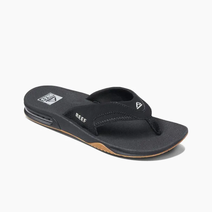 Reef Sandals Fanning Blacksilver 8211 Men Reef Sandals Fanning Blacksilver 8211 Men