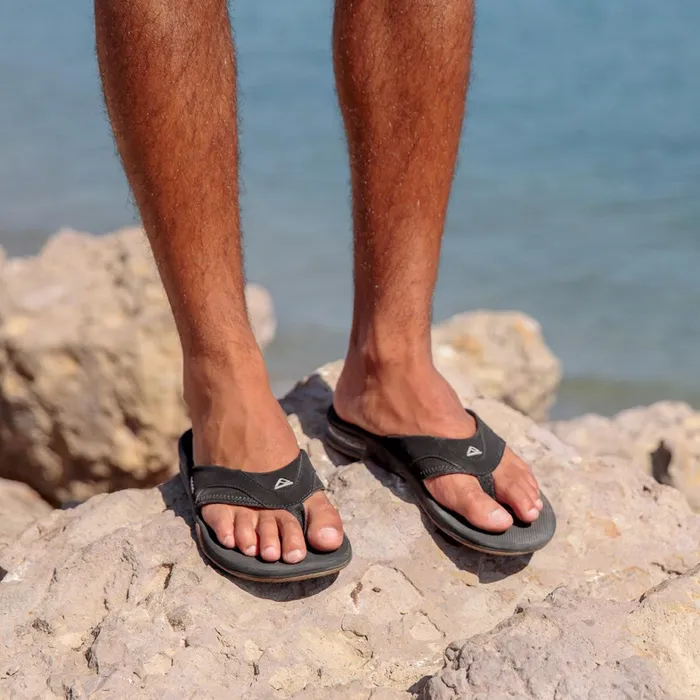 Reef Sandals Fanning Blacksilver 8211 Men Reef Sandals Fanning Blacksilver 8211 Men