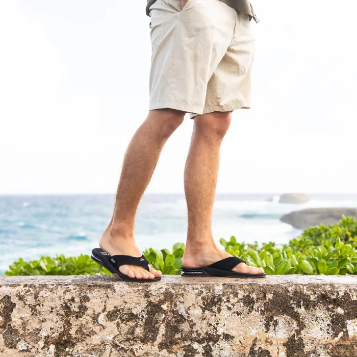 Reef Sandals Fanning Blacksilver 8211 Men Reef Sandals Fanning Blacksilver 8211 Men