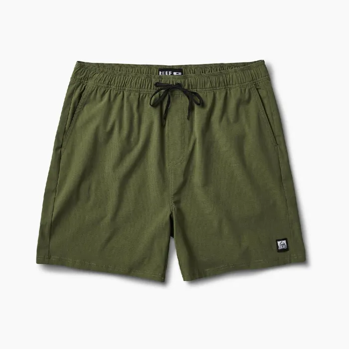 Reef Shorts Boardshorts and Pants Fields 17 Elastic Waist Walk Short Olivine 8211 Men Reef Shorts Boardshorts and Pants Fields 17 Elastic Waist Walk Short Olivine 8211 Men