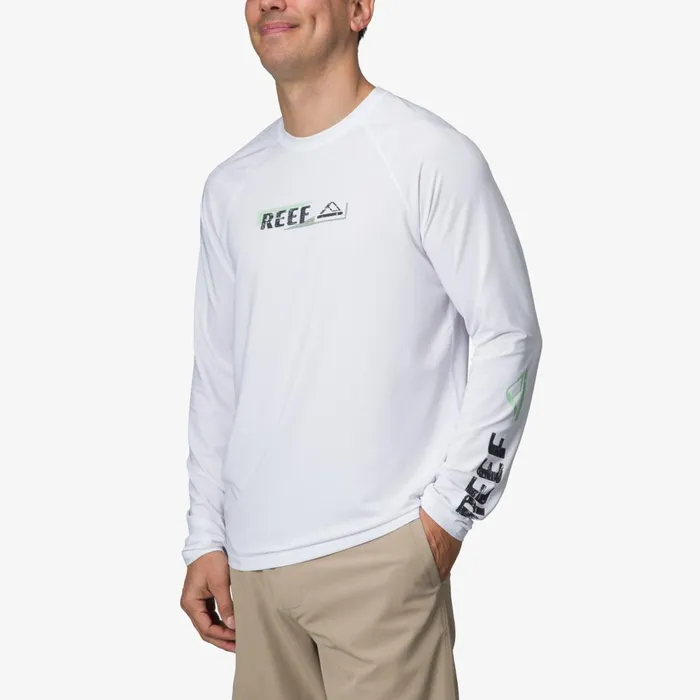 Reef TShirts and Shirts Kean Long Sleeve Surf Shirt Upf 50 Bright White 8211 Men Reef TShirts and Shirts Kean Long Sleeve Surf Shirt Upf 50 Bright White 8211 Men