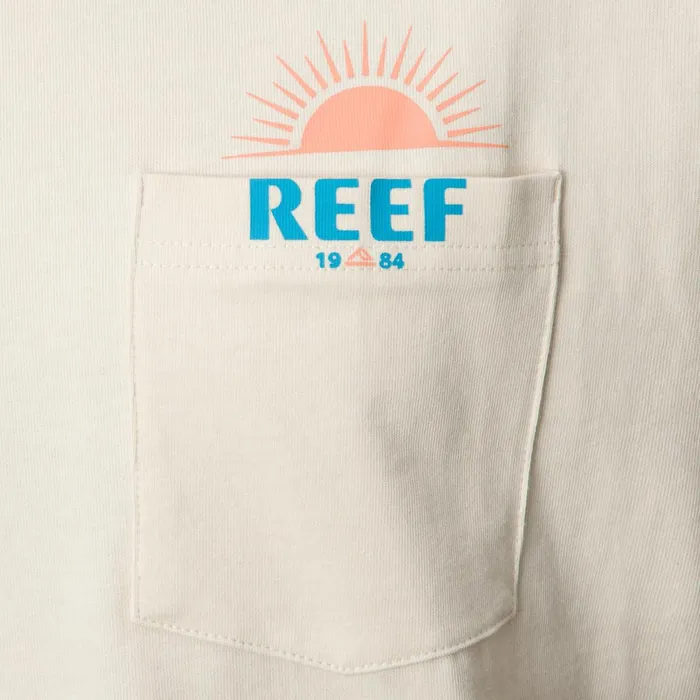 Reef TShirts and Shirts Sunrise Pocket Short Sleeve Tee Almond 8211 Men Reef TShirts and Shirts Sunrise Pocket Short Sleeve Tee Almond 8211 Men