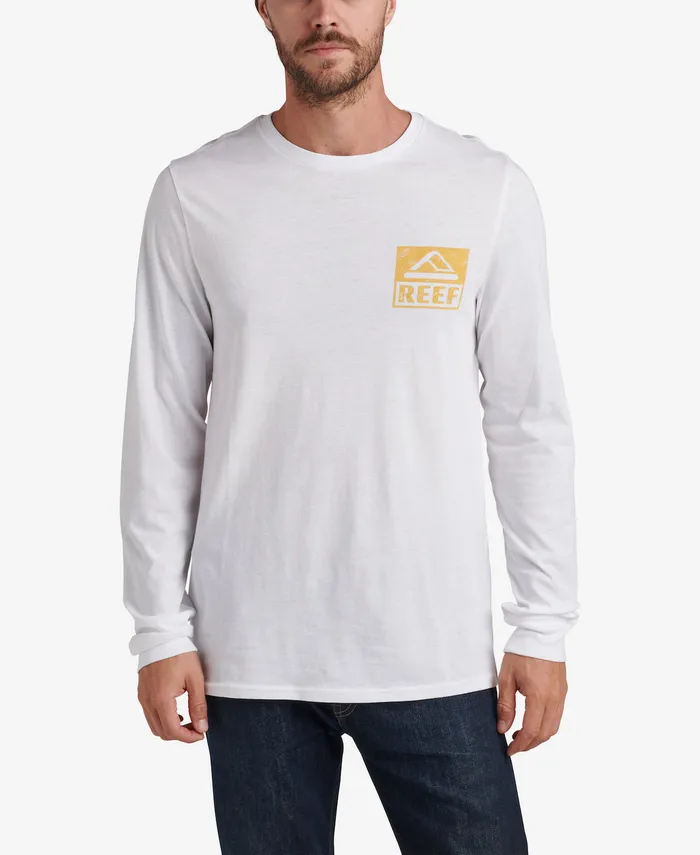 Reef TShirts and Shirts Wellie Graphic Long Sleeve Tee White 8211 Men Reef TShirts and Shirts Wellie Graphic Long Sleeve Tee White 8211 Men
