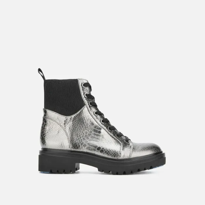 Rhode Metallic Light Combat Boot With Polar Grip Gunmetal Women Kenneth Cole Boots Booties Rhode Metallic Light Combat Boot With Polar Grip Gunmetal Women Kenneth Cole Boots Booties