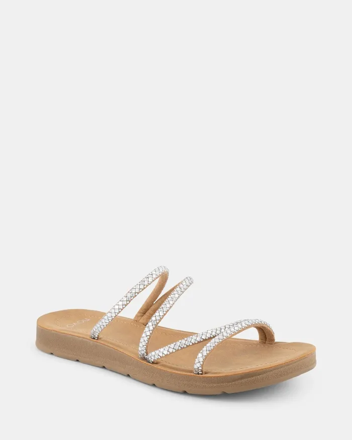 RIVY SILVER Sandals Flat Sandals NOVO Shoes Women