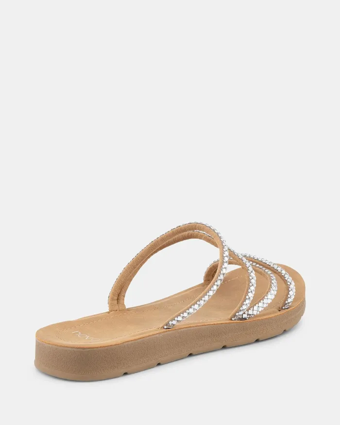 RIVY SILVER Sandals Flat Sandals NOVO Shoes Women