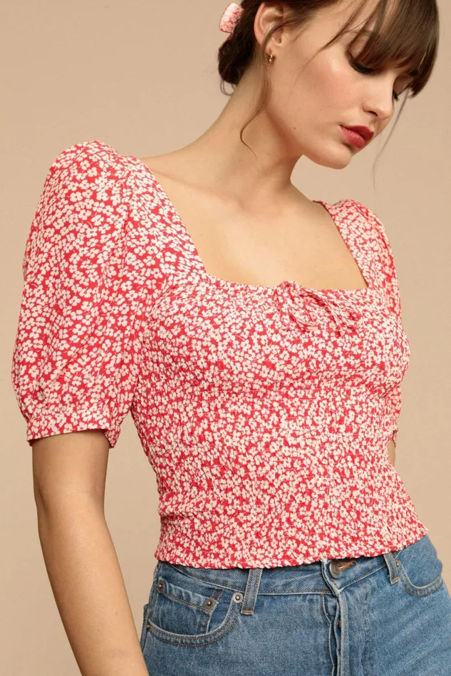 Rouje KATIA Top Coquelicot Fleurette Women Blouses and Tops