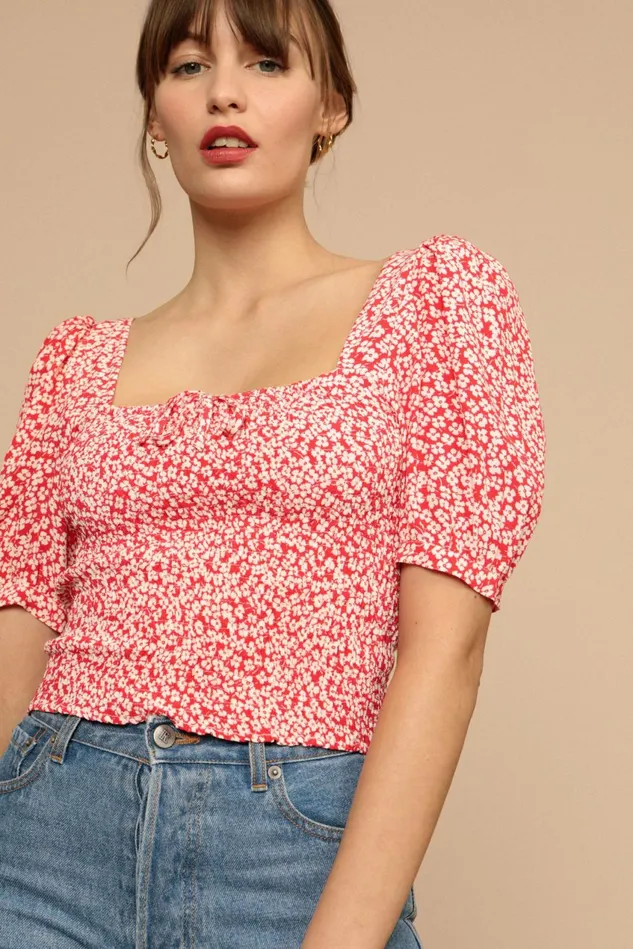 Rouje KATIA Top Coquelicot Fleurette Women Blouses and Tops