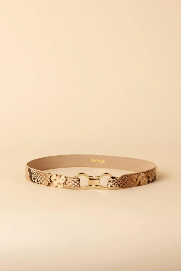 Rouje LAURE Belt Python Naturel Women Small Leather Goods