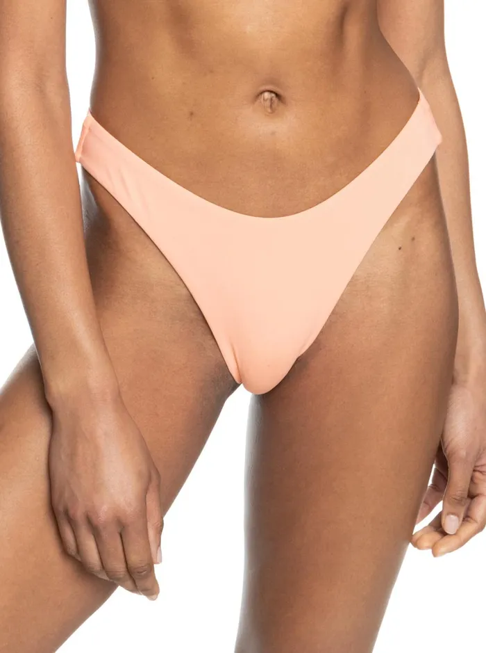 Roxy Bikinis Beach Classics High Leg Bikini Bottoms Papaya Punch 8211 Women