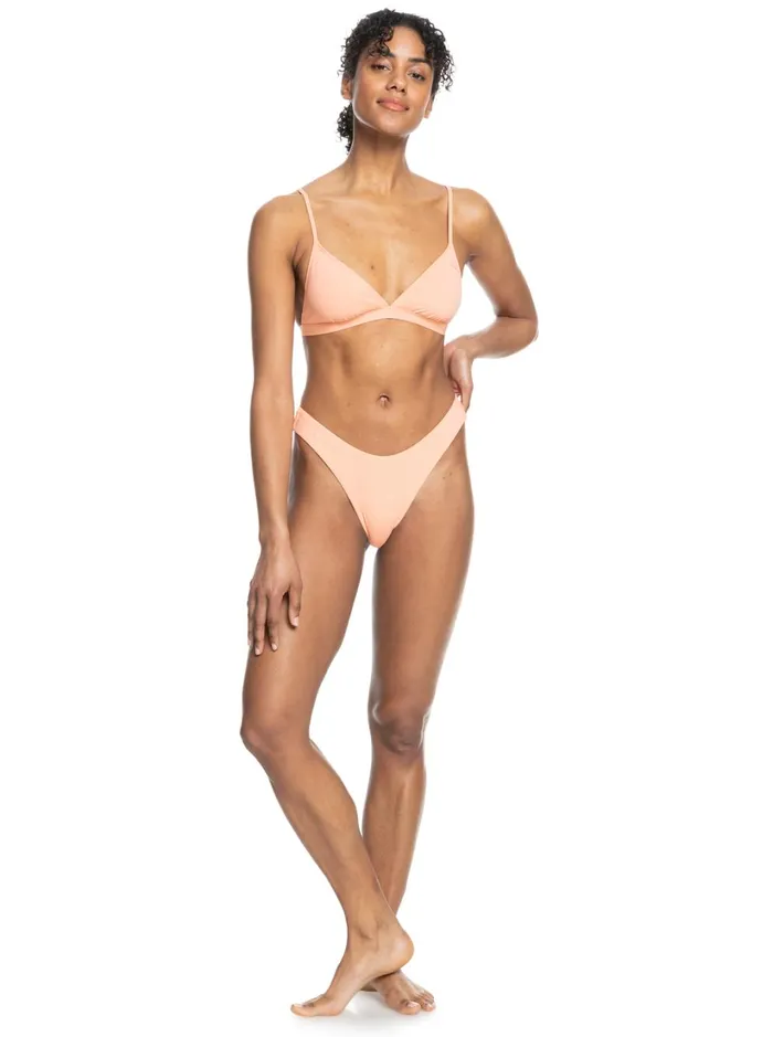 Roxy Bikinis Beach Classics High Leg Bikini Bottoms Papaya Punch 8211 Women