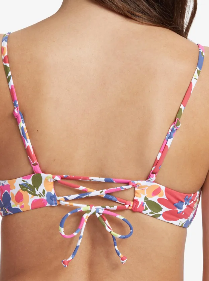 Roxy Bikinis Printed Beach Classics Athletic Triangle Bikini Top Bloomin Babe 8211 Swim 8211 Women