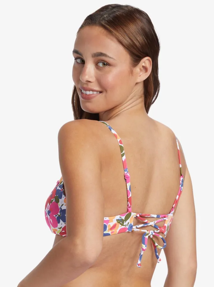Roxy Bikinis Printed Beach Classics Athletic Triangle Bikini Top Bloomin Babe 8211 Swim 8211 Women