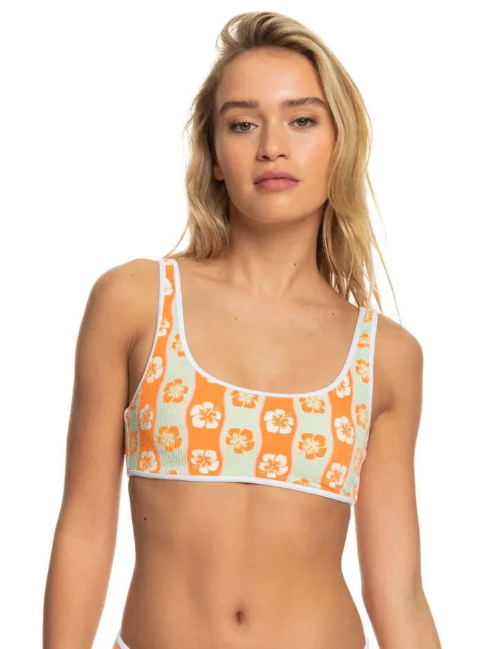 Roxy Bikinis Wavy Babe Bralette Bikini Top Ambroisia Wave Babe Small 8211 Women