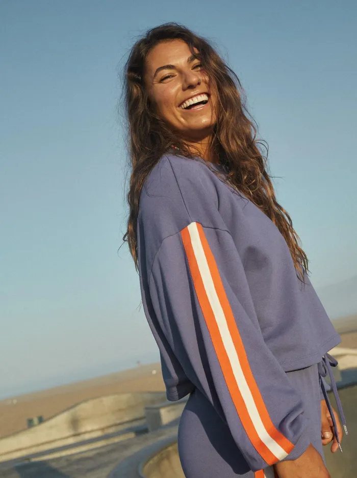 Roxy Fleece and Hoodies Bright Lights Sweatshirt Marlin 8211 Women