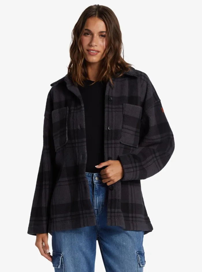 Roxy Jackets Next Adventure Printed ZipUp Fleece Turbulence Swell Check 8211 Women Roxy Jackets Next Adventure Printed ZipUp Fleece Turbulence Swell Check 8211 Women