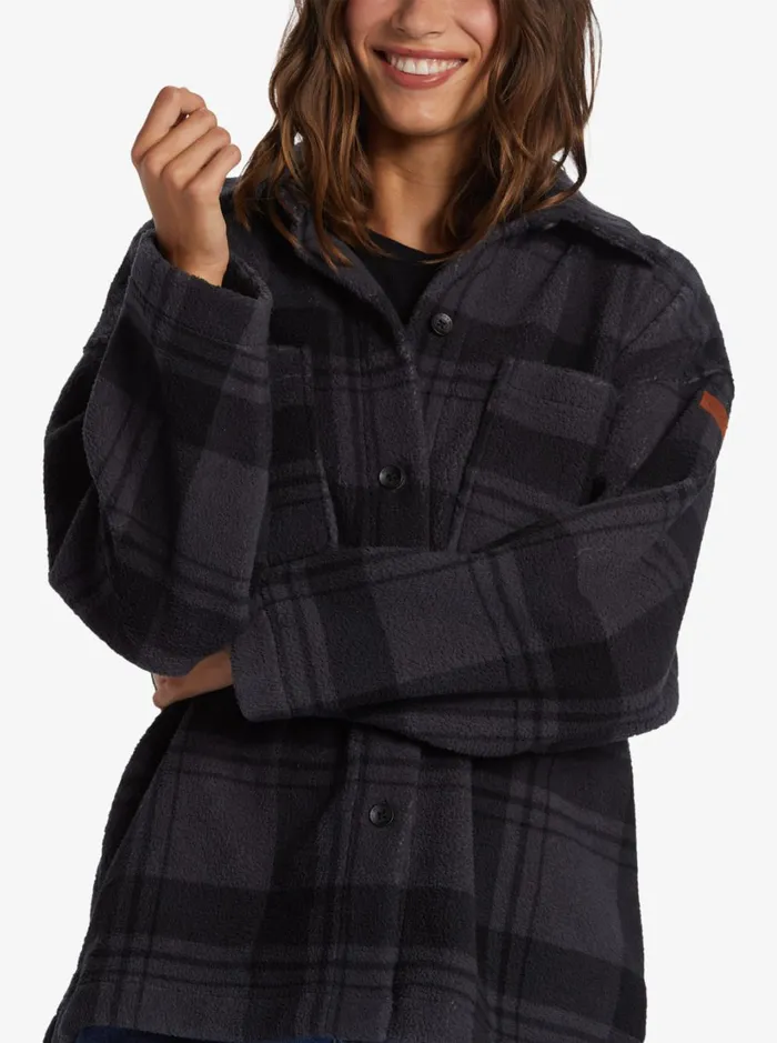 Roxy Jackets Next Adventure Printed ZipUp Fleece Turbulence Swell Check 8211 Women