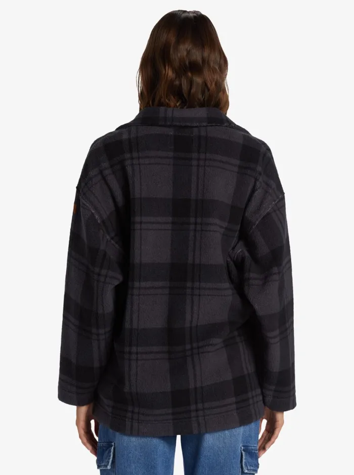 Roxy Jackets Next Adventure Printed ZipUp Fleece Turbulence Swell Check 8211 Women