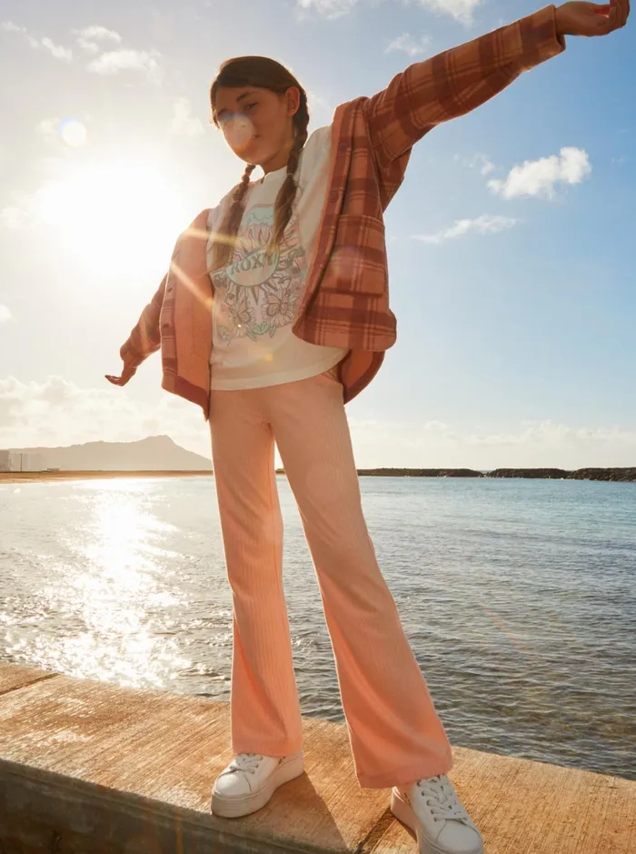 Roxy Jeans and Pants Girl039s 416 Just Feel It Pants Peach Parfait 8211 Women