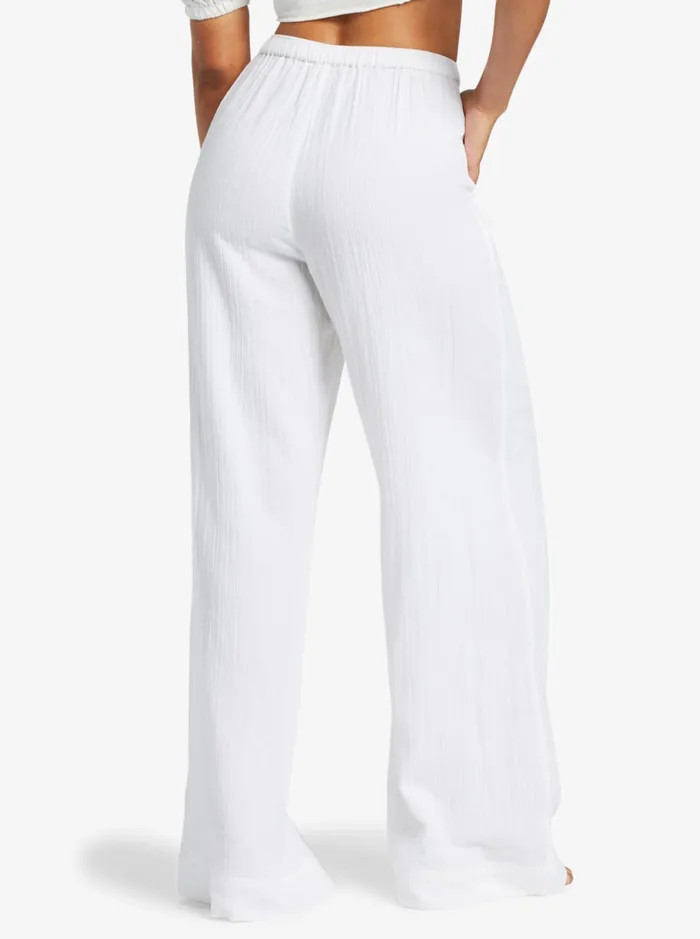 Roxy Pants and Jeans What A Vibe Beach Pants Snow White 8211 Women