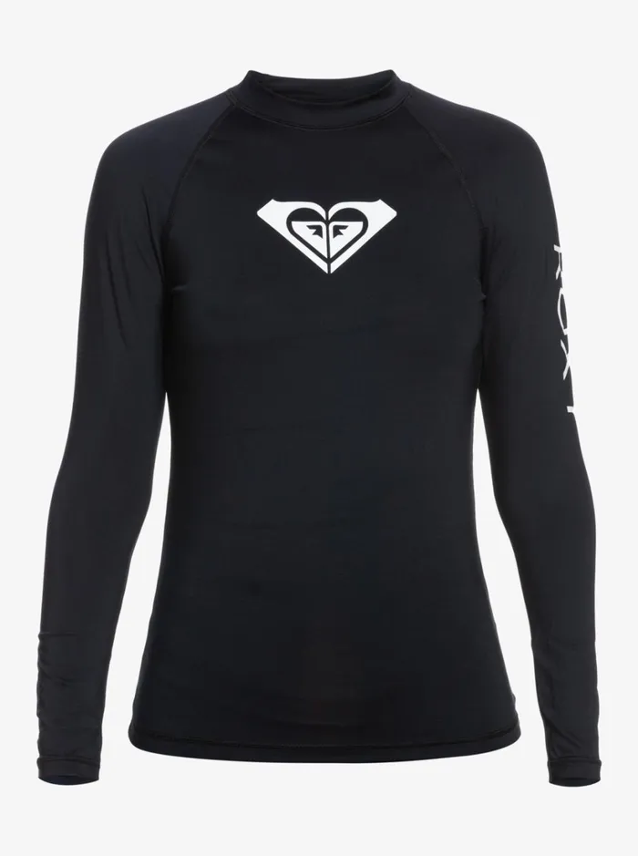 Roxy Rashguards Whole Hearted Long Sleeve UPF 50 Rashguard Anthracite 8211 Women