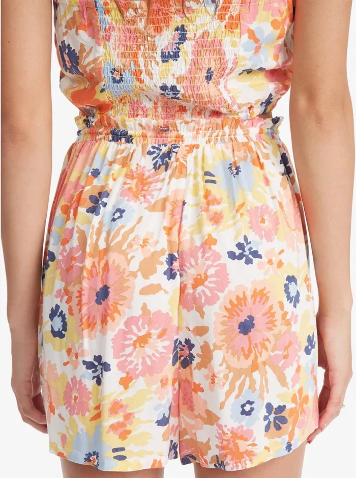 Roxy Shorts Happiness Awaits Beach Shorts Snow White Floral Escape 8211 Women