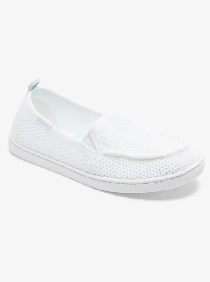 Roxy Sneakers Minnow Knit SlipOn Shoes White 8211 Women