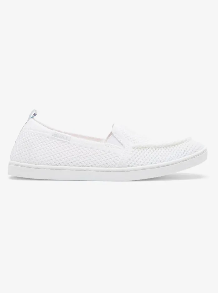 Roxy Sneakers Minnow Knit SlipOn Shoes White 8211 Women
