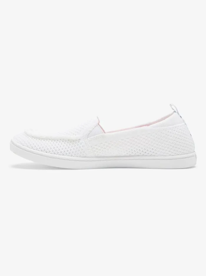 Roxy Sneakers Minnow Knit SlipOn Shoes White 8211 Women