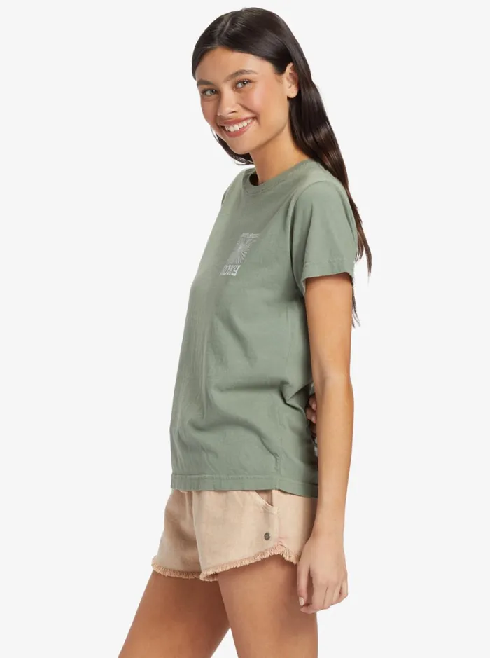 Roxy Tees and Tanks Swell Seekers Boyfriend TShirt Agave Green 8211 Women